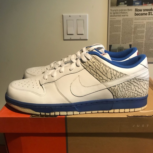 Nike Dunk Low CL Jordan Pack True Blue 3 size 13 - Picture 2 of 8